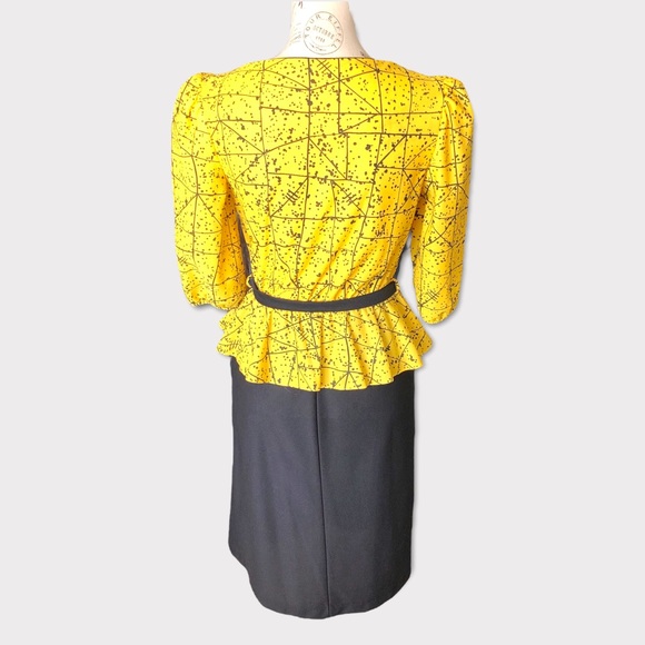 Vintage 80s Peplum Dress | Size 10 Medium - Picture 2 of 11